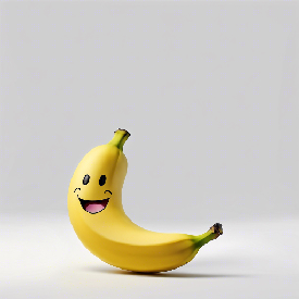 An image of a smiling banana